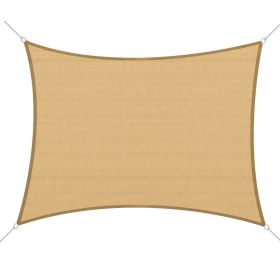 20x16ft Rectangle Sun Shade Sail Canopy Outdoor Patio Deck Yard UV Block Sand